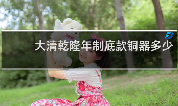 大清乾隆年制底款铜器多少
