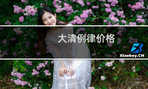 大清例律价格