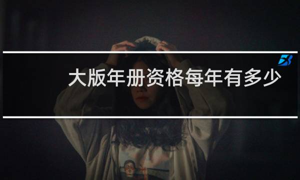 大版年册资格每年有多少
