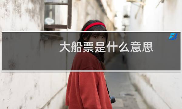 大船票是什么意思