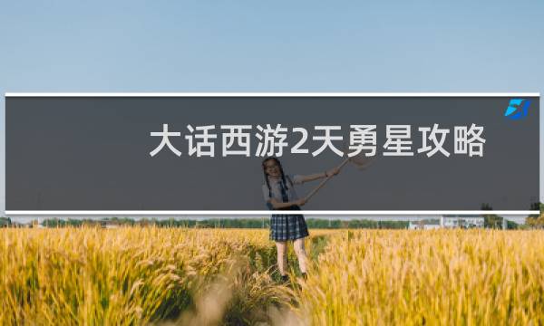 大话西游2天勇星攻略