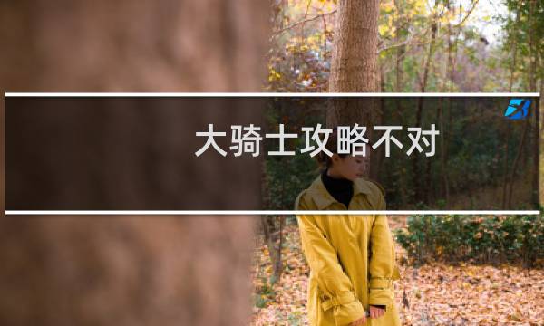 大骑士攻略不对