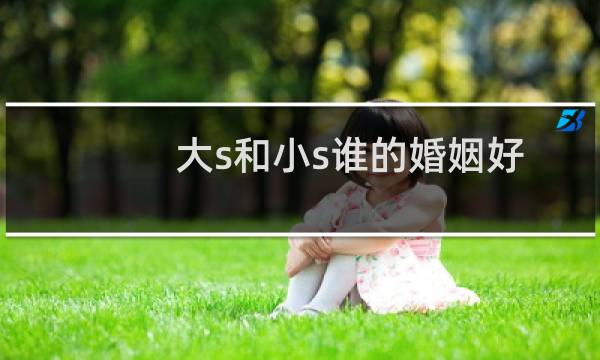 大s和小s谁的婚姻好