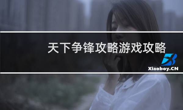 天下争锋攻略游戏攻略