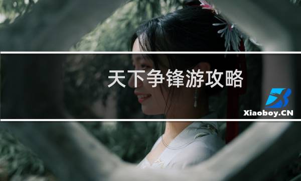 天下争锋游攻略
