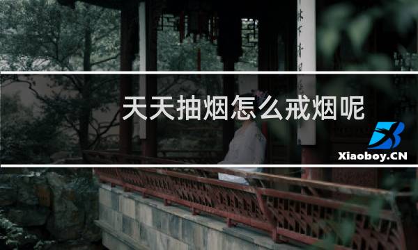 天天抽烟怎么戒烟呢