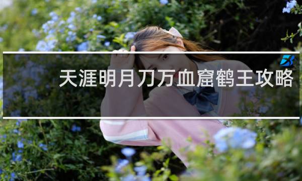 天涯明月刀万血窟鹤王攻略