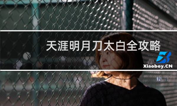 天涯明月刀太白全攻略