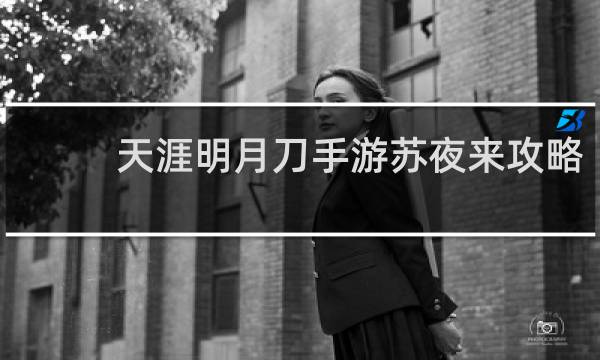 天涯明月刀手游苏夜来攻略