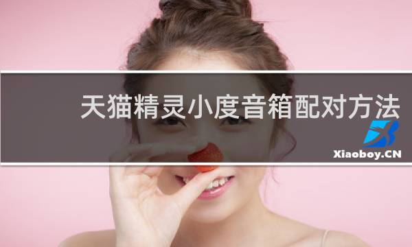 天猫精灵小度音箱配对方法