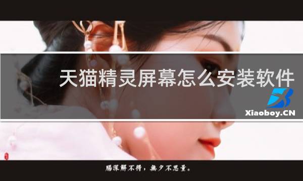 天猫精灵屏幕怎么安装软件