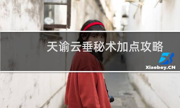 天谕云垂秘术加点攻略
