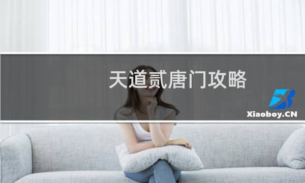 天道贰唐门攻略