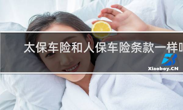 太保车险和人保车险条款一样吗