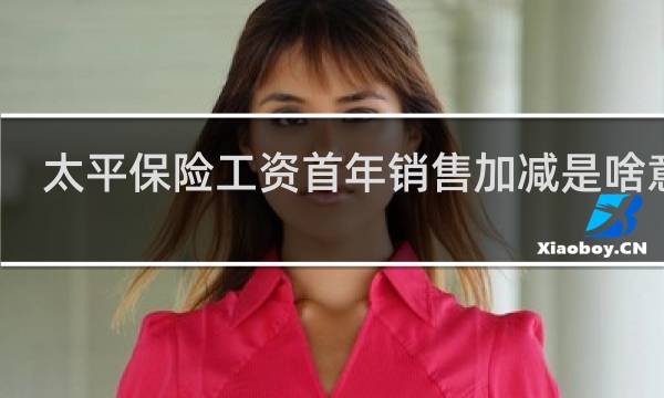 太平保险工资首年销售加减是啥意思