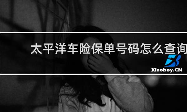 太平洋车险保单号码怎么查询