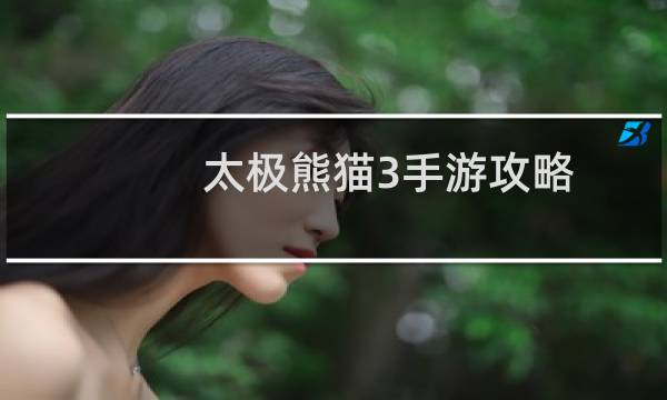 太极熊猫3手游攻略