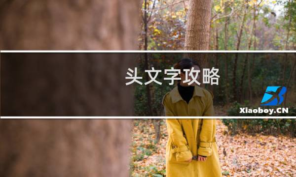 头文字攻略