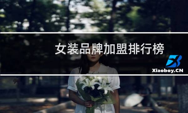 女装品牌加盟排行榜