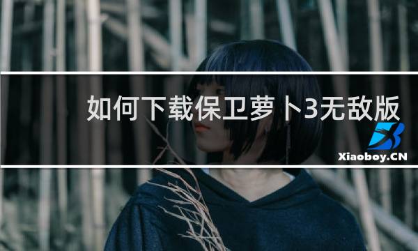 如何下载保卫萝卜3无敌版