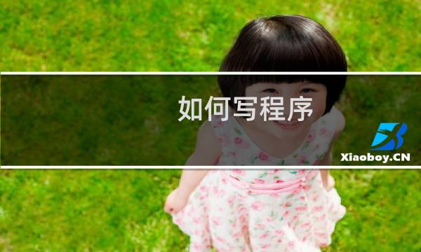如何写程序