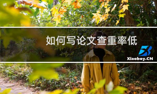 如何写论文查重率低