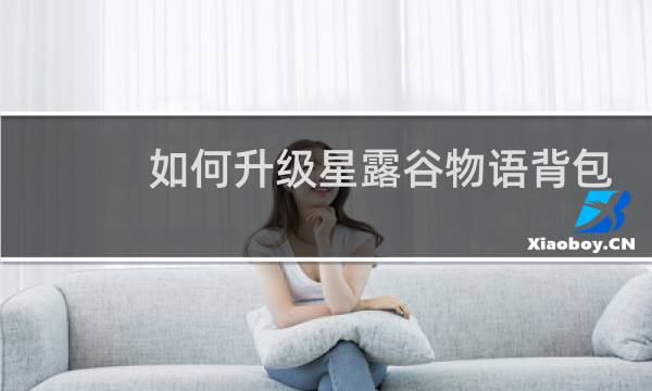 如何升级星露谷物语背包