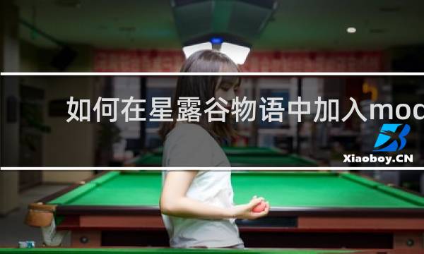 如何在星露谷物语中加入mod