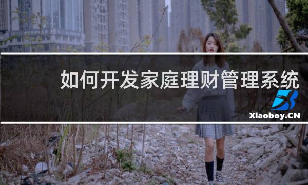 如何开发家庭理财管理系统