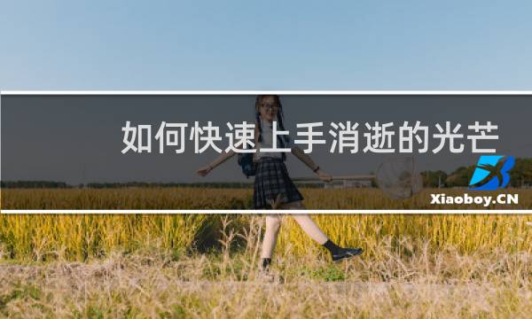 如何快速上手消逝的光芒
