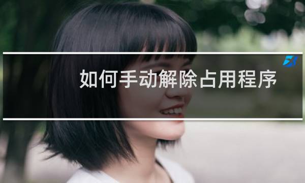 如何手动解除占用程序