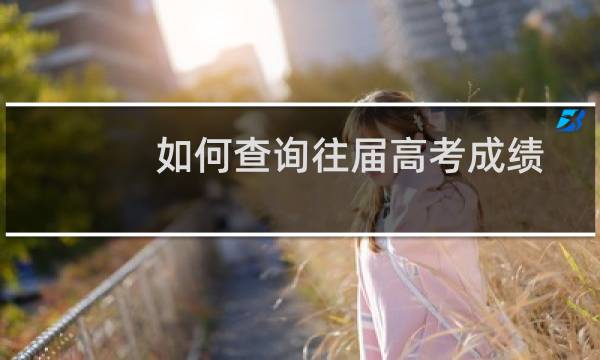 如何查询往届高考成绩