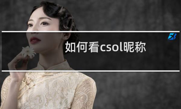 如何看csol昵称