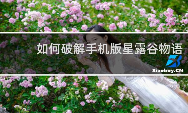 如何破解手机版星露谷物语