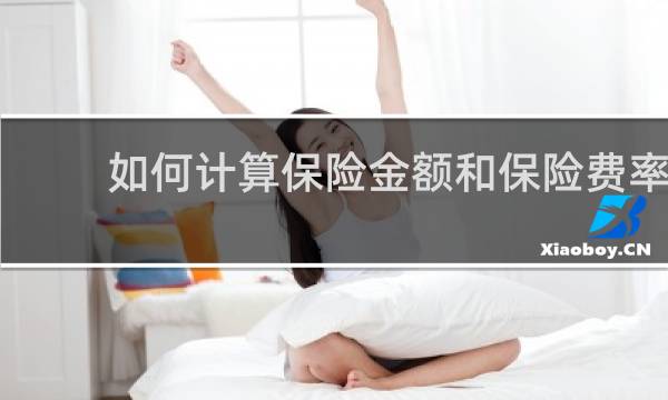 如何计算保险金额和保险费率