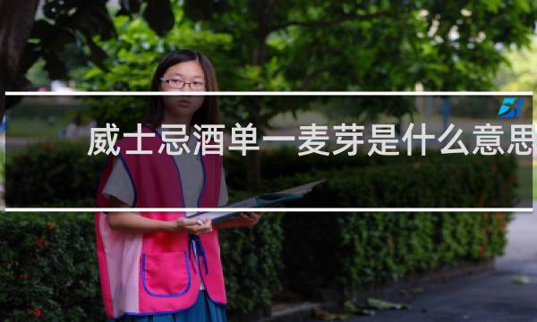 威士忌酒单一麦芽是什么意思