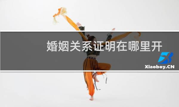 婚姻关系证明在哪里开