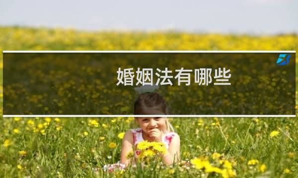 婚姻法有哪些