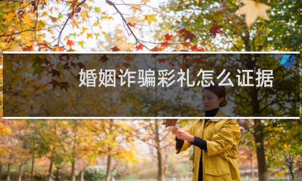 婚姻诈骗彩礼怎么证据