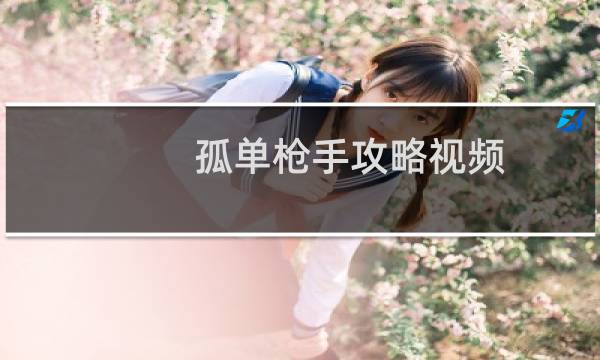 孤单枪手攻略视频