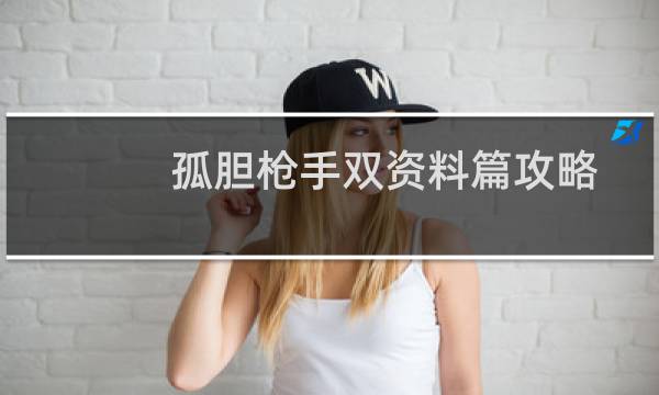 孤胆枪手双资料篇攻略