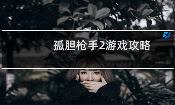 孤胆枪手2游戏攻略