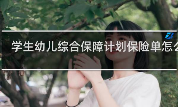 学生幼儿综合保障计划保险单怎么入