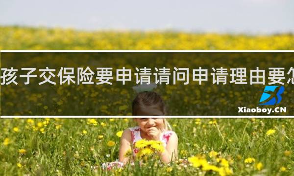 孩子交保险要申请请问申请理由要怎么写