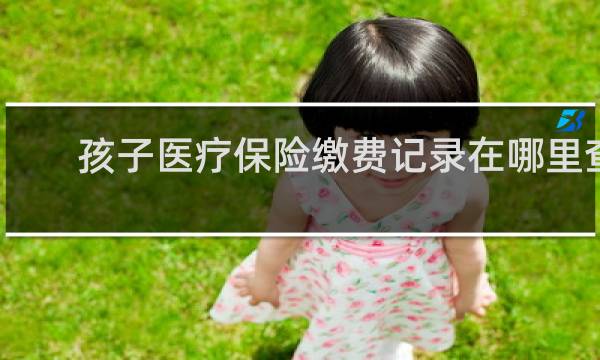 孩子医疗保险缴费记录在哪里查