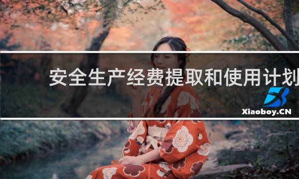 安全生产经费提取和使用计划