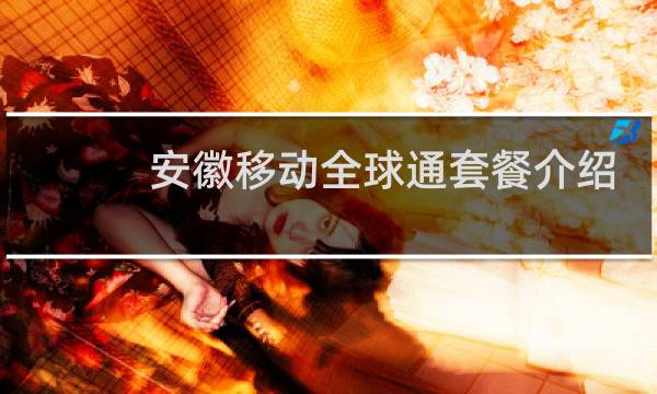 安徽移动全球通套餐介绍