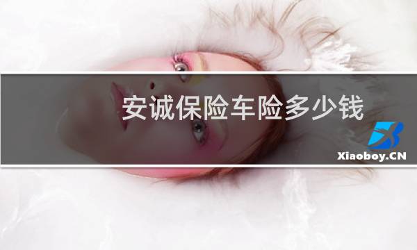 安诚保险车险多少钱