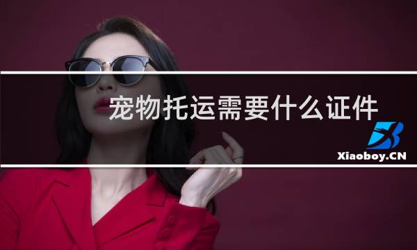 宠物托运需要什么证件