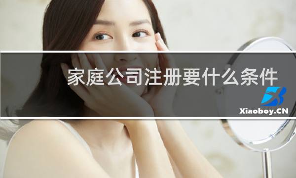 家庭公司注册要什么条件
